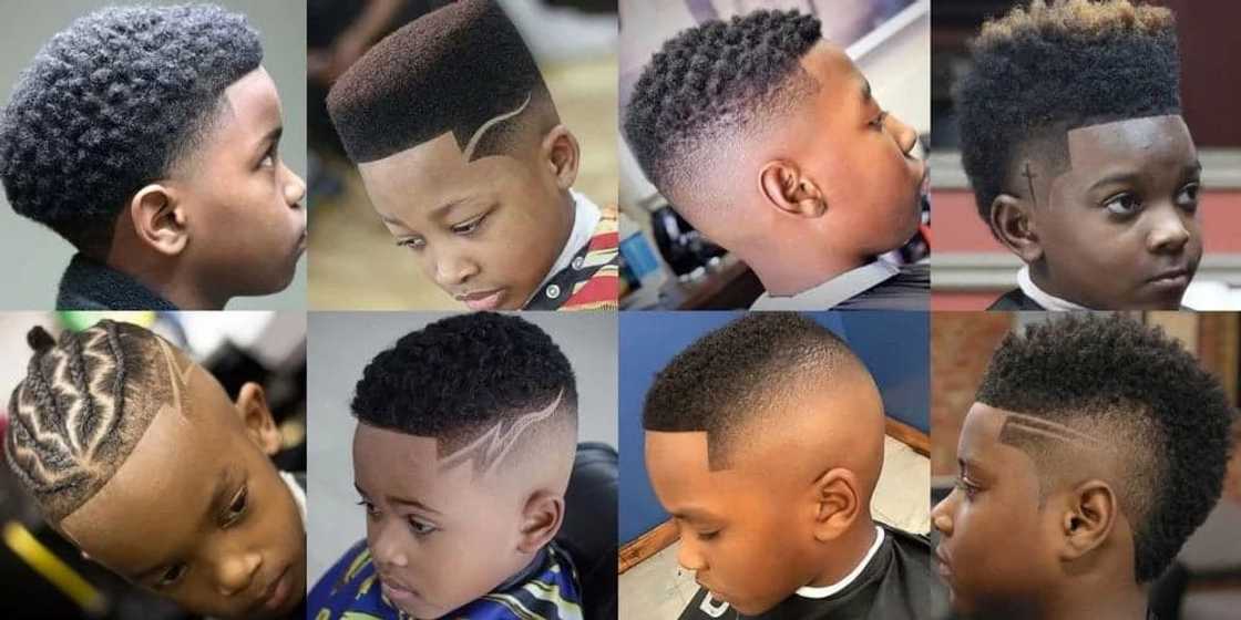 finished hair cut of eight children